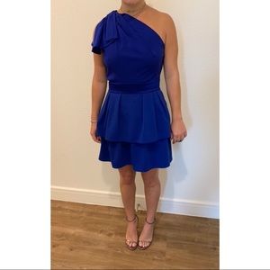 Blue formal cocktail dress